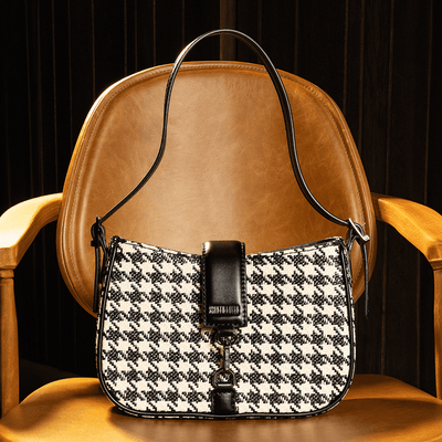 Bolsa Tramado Preta Alça De Ombro