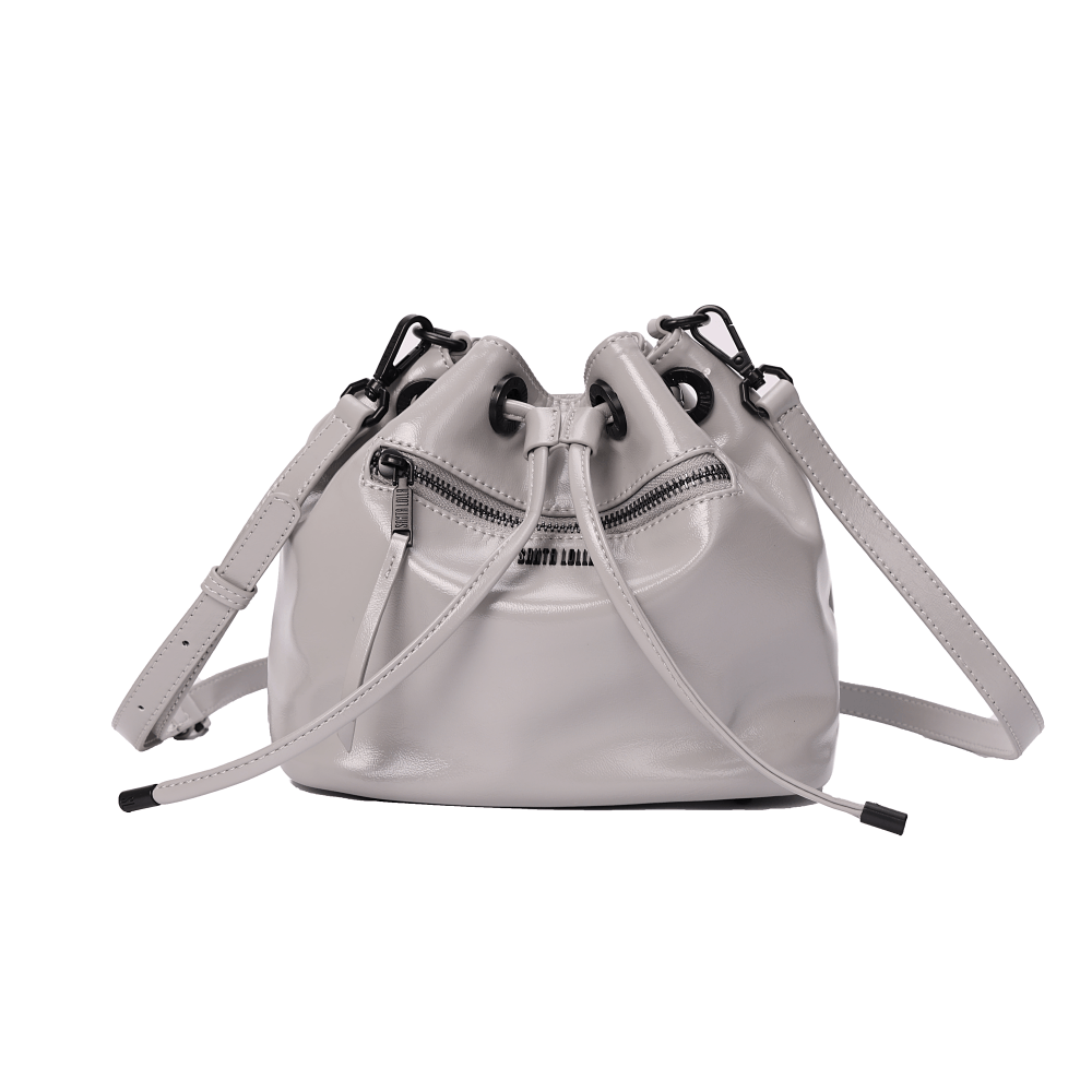 Bolsa Bucket Soft Cinza Alça Transversal - Santa Lolla Bolsa Bucket Soft Cinza Alça Transversal - Santa Lolla