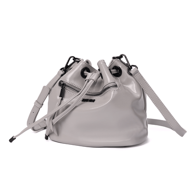 Bolsa Bucket Soft Cinza Alça Transversal