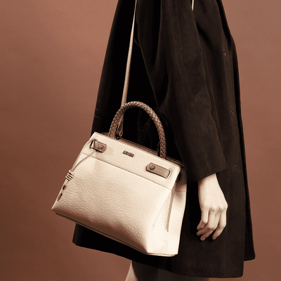 Bolsa Tote Floater Bege Alça Dupla