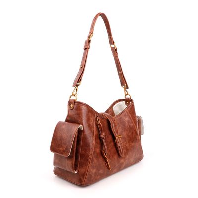 Bolsa Rustica Marrom Alça De Ombro