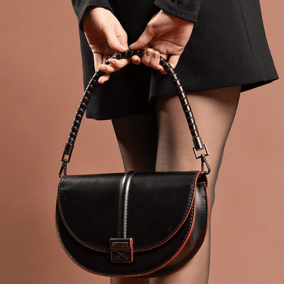 Bolsa Pequena Soft Preta Alça Dupla