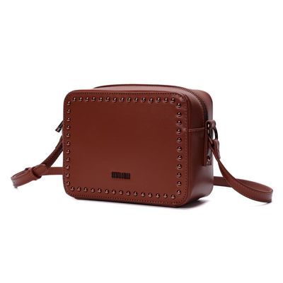 Bolsa Pequena Soft Marrom Rust Alça Transversal