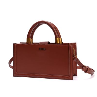 Bolsa Tote Pequena Soft Marrom Alça Dupla