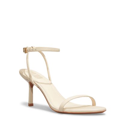 Sandália Couro Pelica Soft Off White Salto Fino