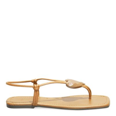 Rasteira Napa Soft Bege Bico Quadrado