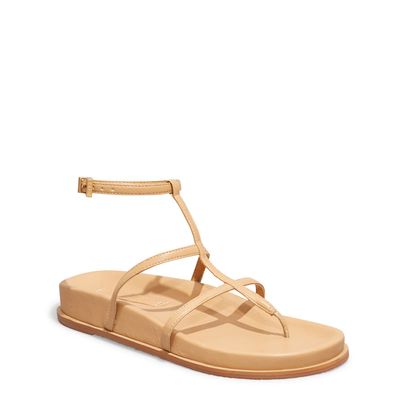 Sandália Papete Napa Soft Bege