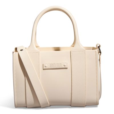 Bolsa Tote Borracha Off White Alça Dupla
