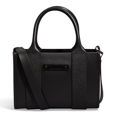Bolsa Tote Borracha Preta Alça Dupla