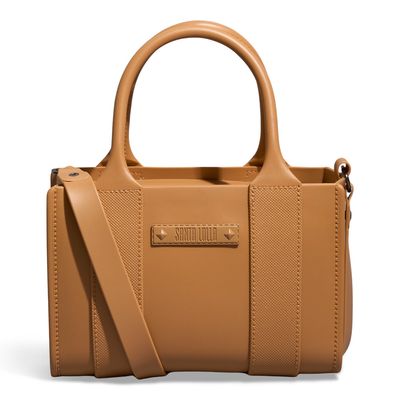 Bolsa Tote Borracha Bege Alça Dupla