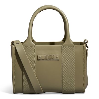 Bolsa Tote Borracha Verde Pistache Alça Dupla