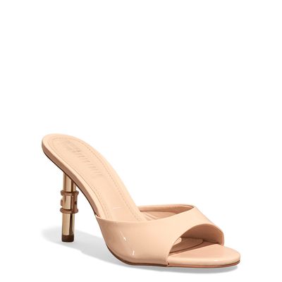 Mule Verniz Anzeli Off White Salto Fino