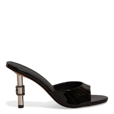 Mule Verniz Anzeli Preto Salto Fino