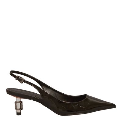 Scarpin Bico Fino Verniz Anzeli Preto