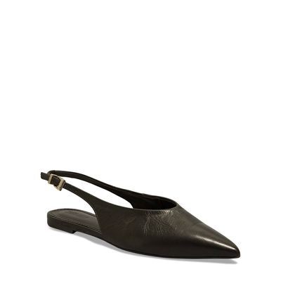 Sapatilha Slingback Couro Nobre Soft Preta