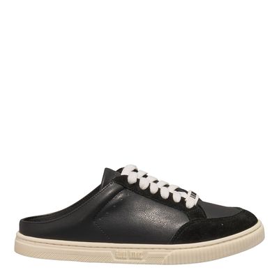 Tênis Mule Couro Camurça Preto
