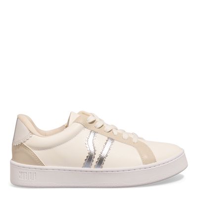 Tênis Floater Lux Recortes Off White E Bege
