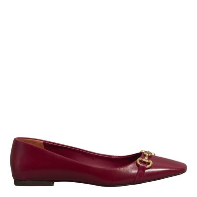 Sapatilha Couro Nobre Soft Vermelho Bordô
