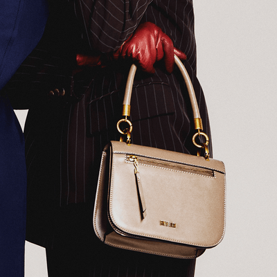 Bolsa Soft Bege Escuro Alça De Ombro