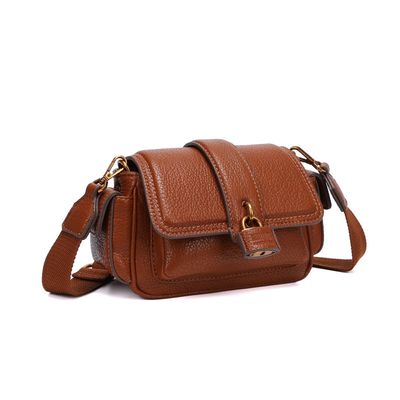 Bolsa Pequena Floater Marrom Safari Alça Transversal