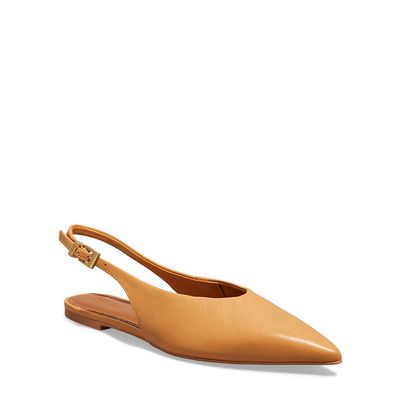 Sapatilha Slingback Couro Nobre Soft Caramelo