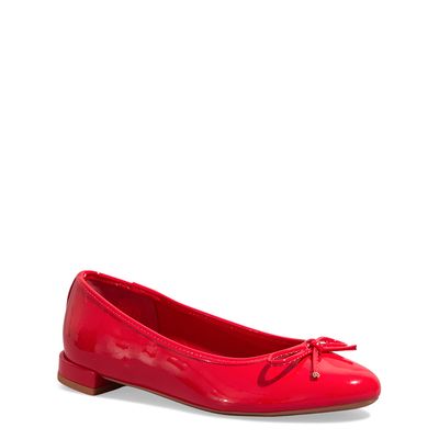 Sapatilha Laço Verniz Anzeli Vermelho Ferrari