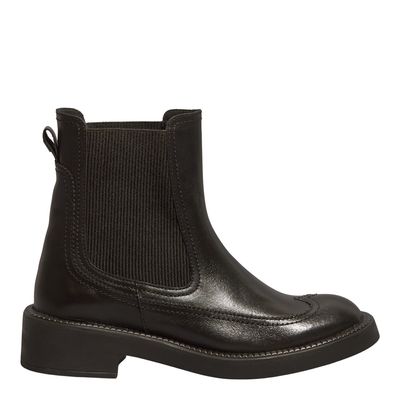 Bota couro confort preto