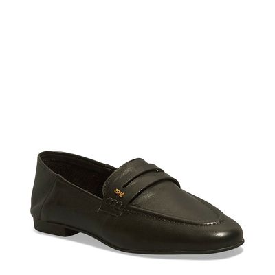 Mocassim Couro Nobre Preto Bico Redondo