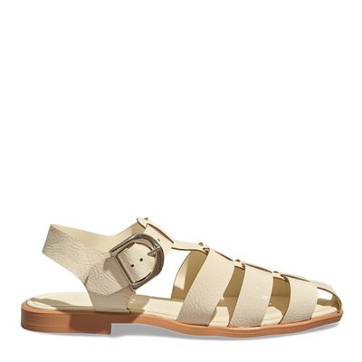 Sandália Fisherman Verniz Glossy Off White