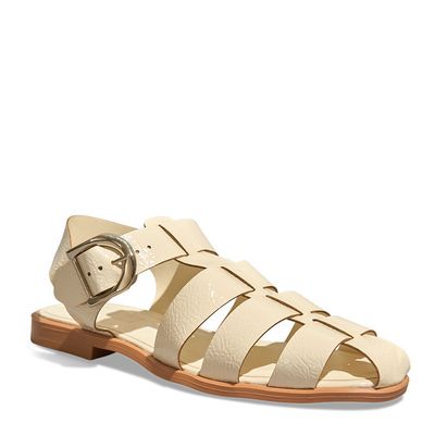 Sandália Fisherman Verniz Glossy Off White