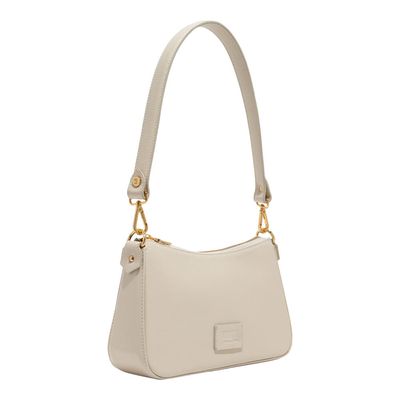 Bolsa Baguete Média Couro Floater Off White