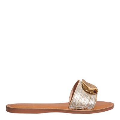 Rasteira Metalizada Soft Dourada