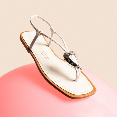 Rasteira Napa Soft Branca Bico Quadrado