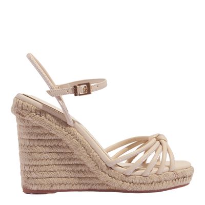 Sandália Espadrille Anabela Napa Soft Creme