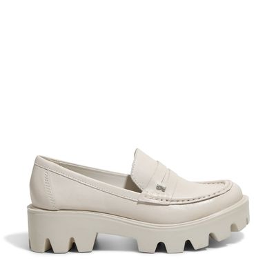 Mocassim Tratorado Couro Nobre Soft Off White