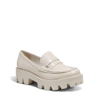 Mocassim Tratorado Couro Nobre Soft Off White