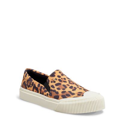 Tênis Slip On Lona Estampa Animal Print Onça