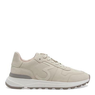 Tênis Jogger Masculino Couro Selaria Off White