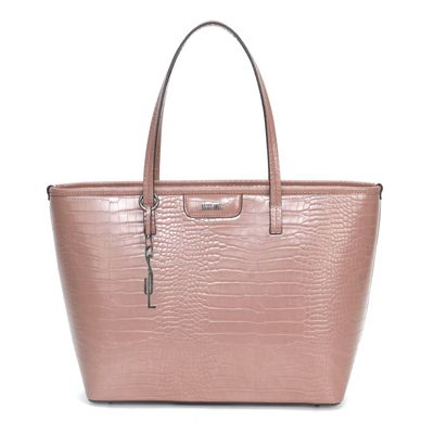 Bolsa Shopper Grande Material Croco Rosa