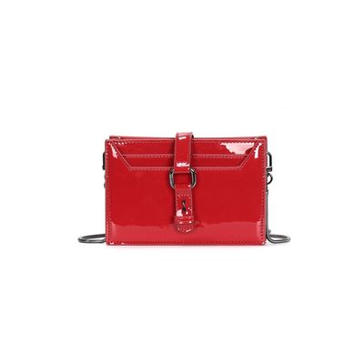 Bolsa Carteira Verniz Vermelho Alça Transversal