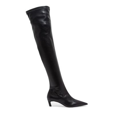 Bota Napa Strech Preto Bico Fino Cano Longo