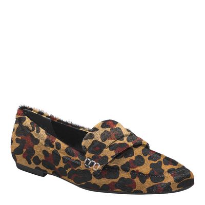 Mocassim Estampa Animal Print Onça
