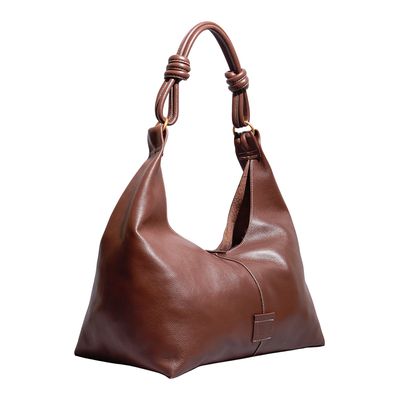 Bolsa Couro Floater Alça Ombro Marrom Dark