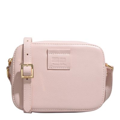 Bolsa Pequena Couro Floater Rosa Alça Transversal