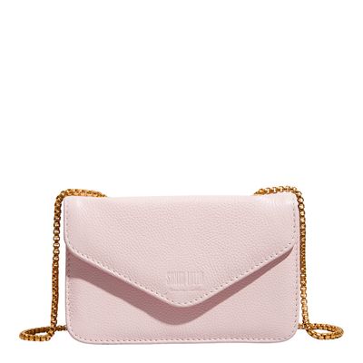 Bolsa Envelope Couro Floater Rosa Alça Transversal
