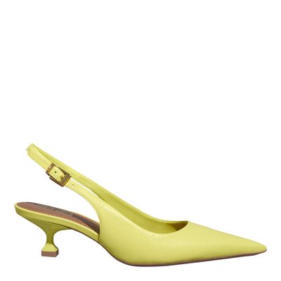 Scarpin Couro Pelica Soft Bico Fino Salto Taça Verde