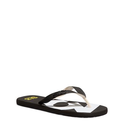 Chinelo Masculino Borracha Preto E Off White