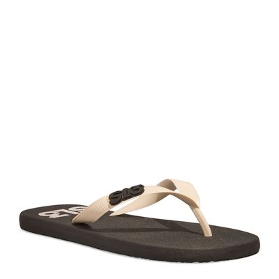 Chinelo Masculino Borracha Off White E Preto