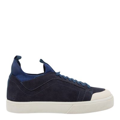 Tênis Masculino Couro Camurça Azul Dark Navy