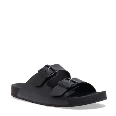 Chinelo Slide Fivela Masculino Borracha Preto